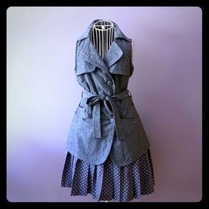 BR Linen belted vest with pockets 📍FIRM📍